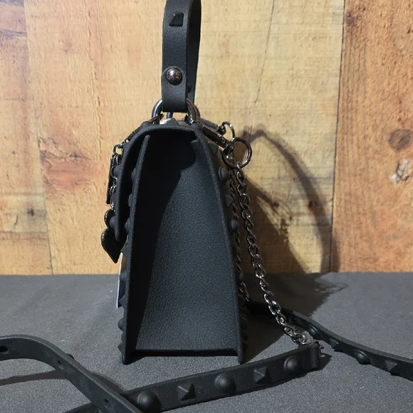 Black Studded Crossbody Bag - Picture 8 of 11